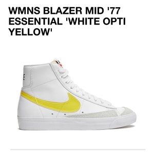 Womens BLAZER MID '77 ESSENTIAL 'WHITE OPTI YELLOW'